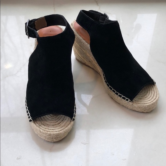 GAP Shoes - Gap black suede, wedge heel shoes